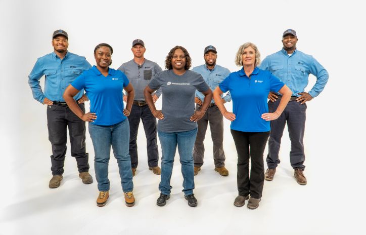 group of diverse of male and female workers